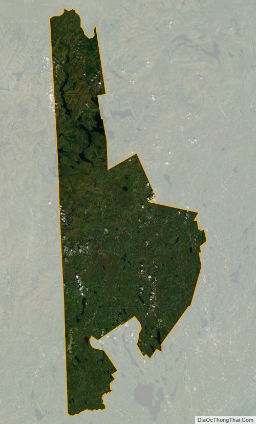 Satellite map of Oxford County, Maine