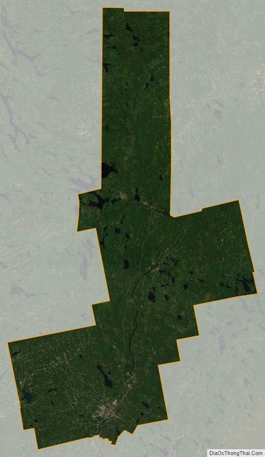 Satellite map of Penobscot County, Maine