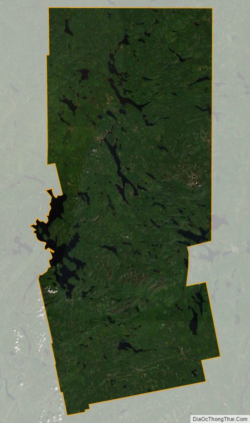 Satellite map of Piscataquis County, Maine