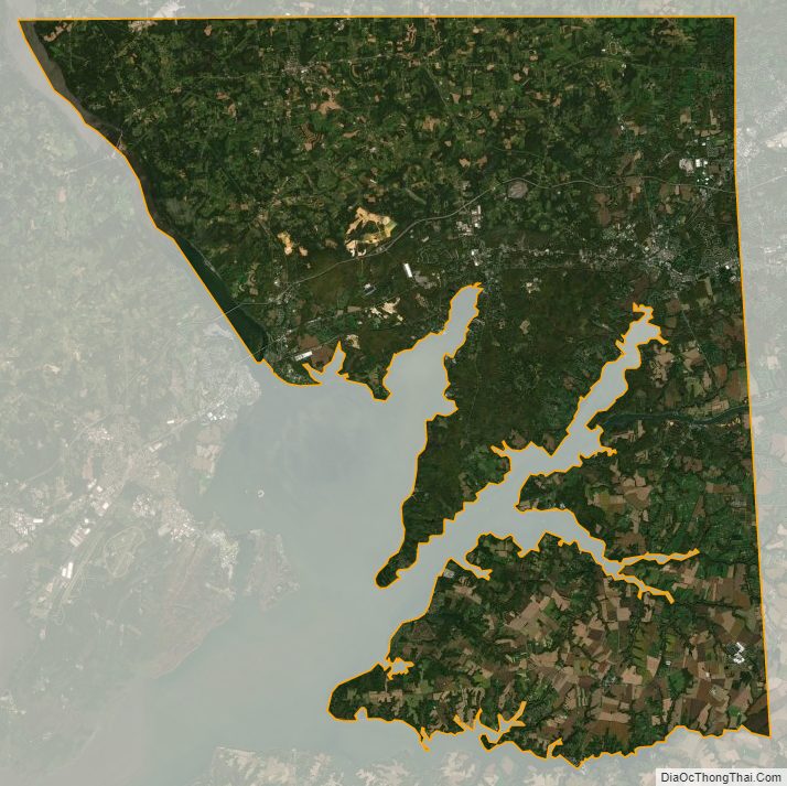 Satellite map of Cecil County, Maryland
