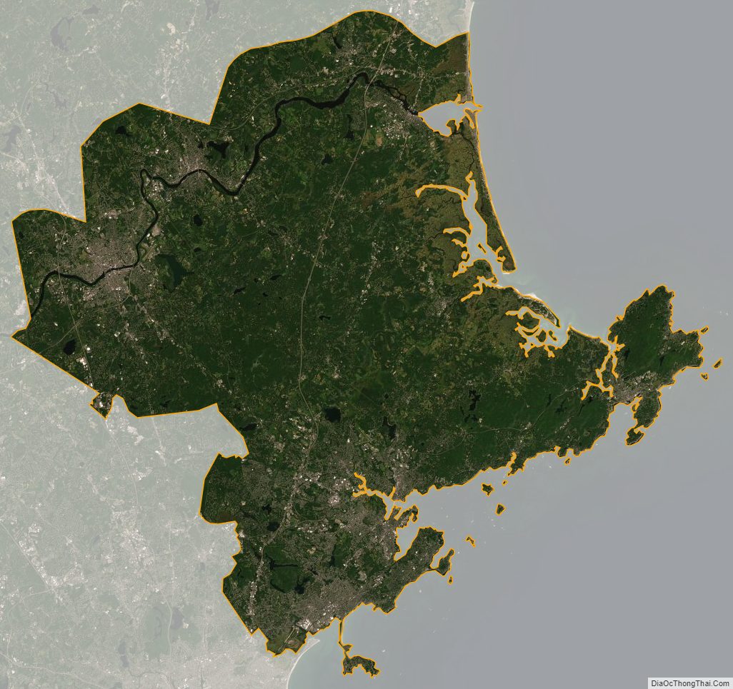 Satellite map of Essex County, Massachusetts