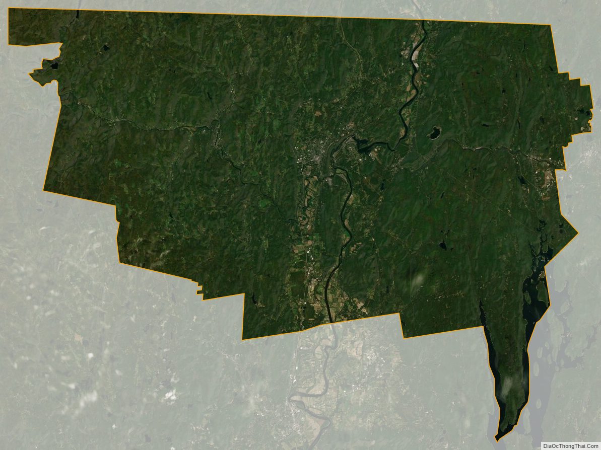 Satellite map of Franklin County, Massachusetts