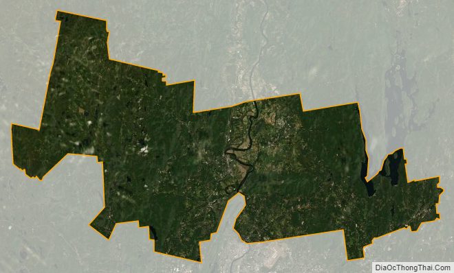 Satellite map of Hampshire County, Massachusetts