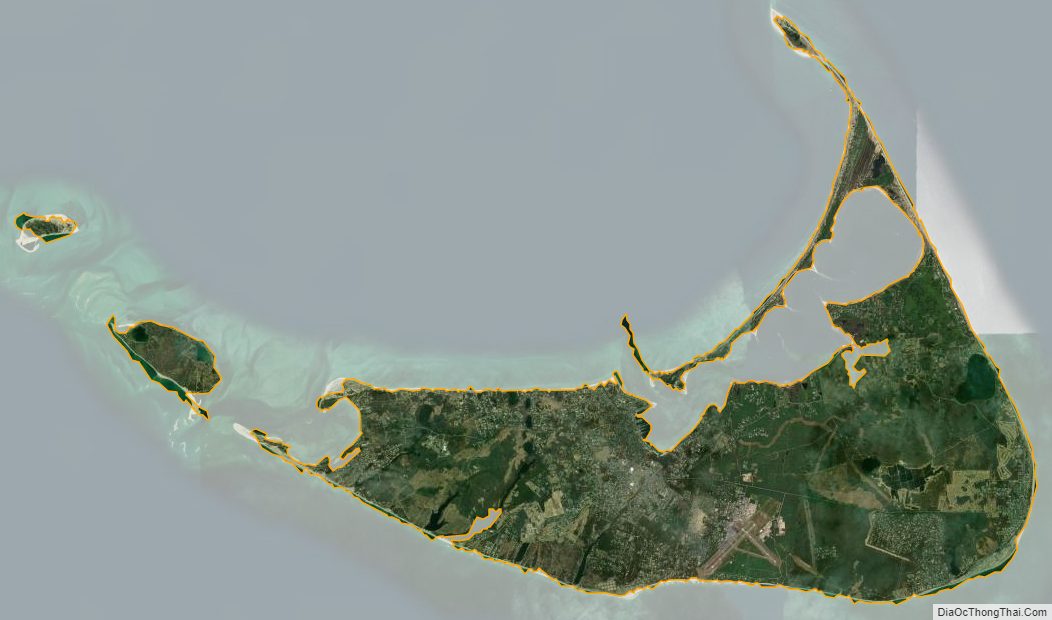 Satellite map of Nantucket County, Massachusetts