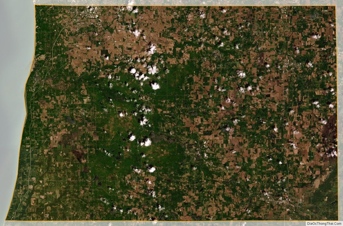 Satellite map of Allegan County, Michigan