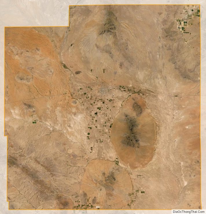 Satellite map of Luna County, New Mexico