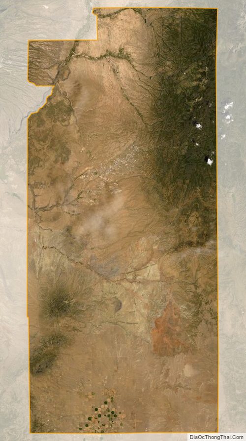 Satellite map of Santa Fe County, New Mexico