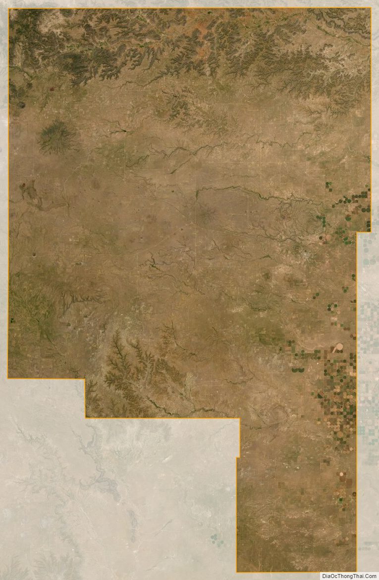 Satellite map of Union County, New Mexico