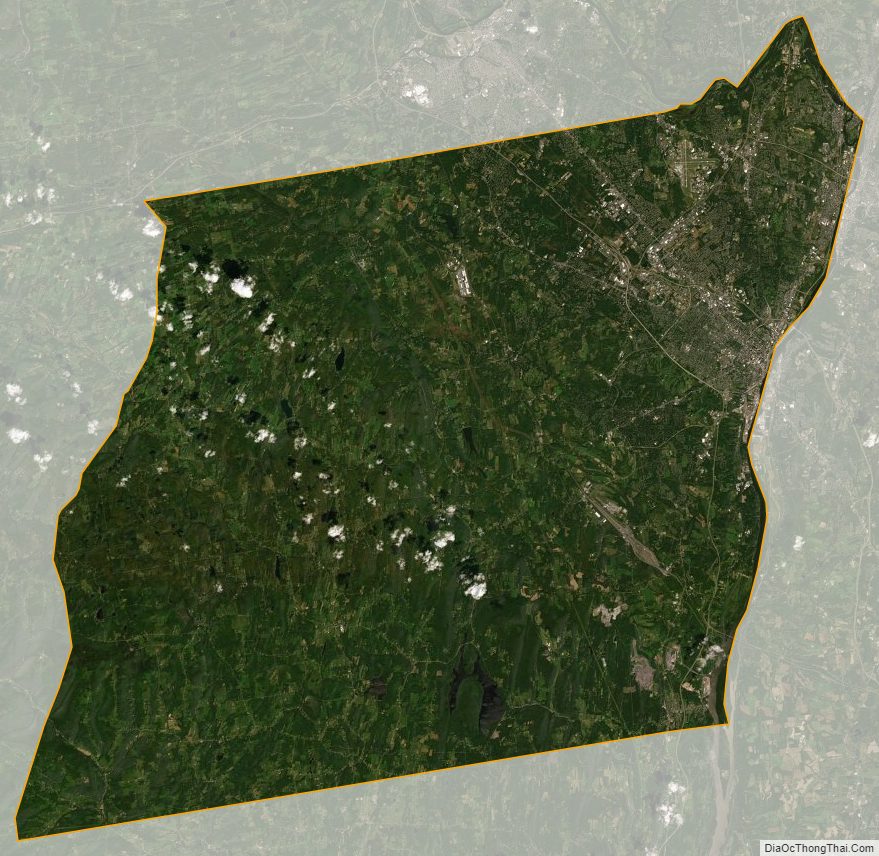 Satellite map of Albany County, New York