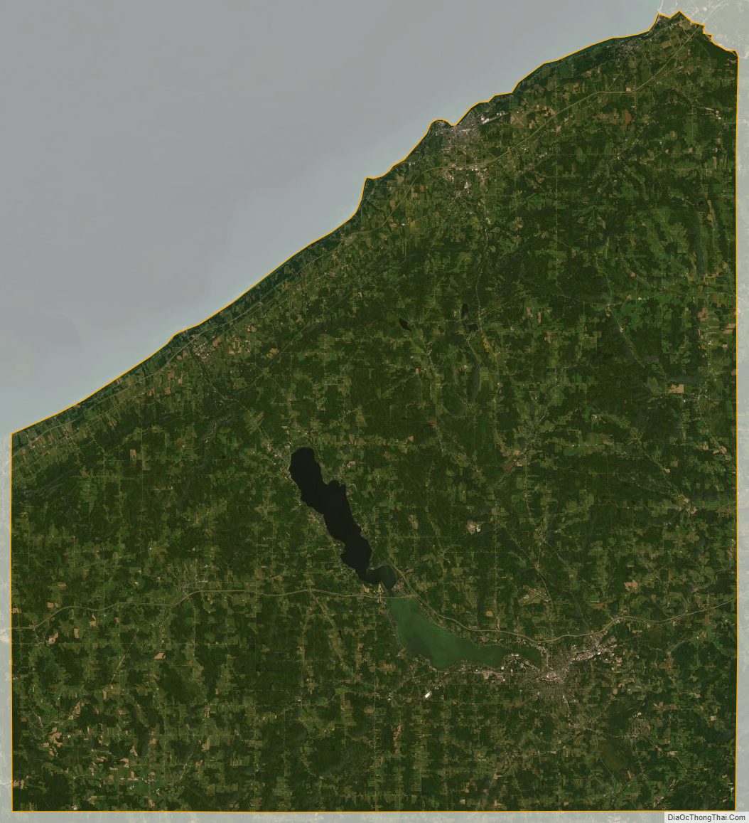Satellite map of Chautauqua County, New York