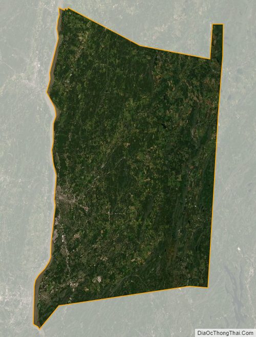 Satellite map of Dutchess County, New York