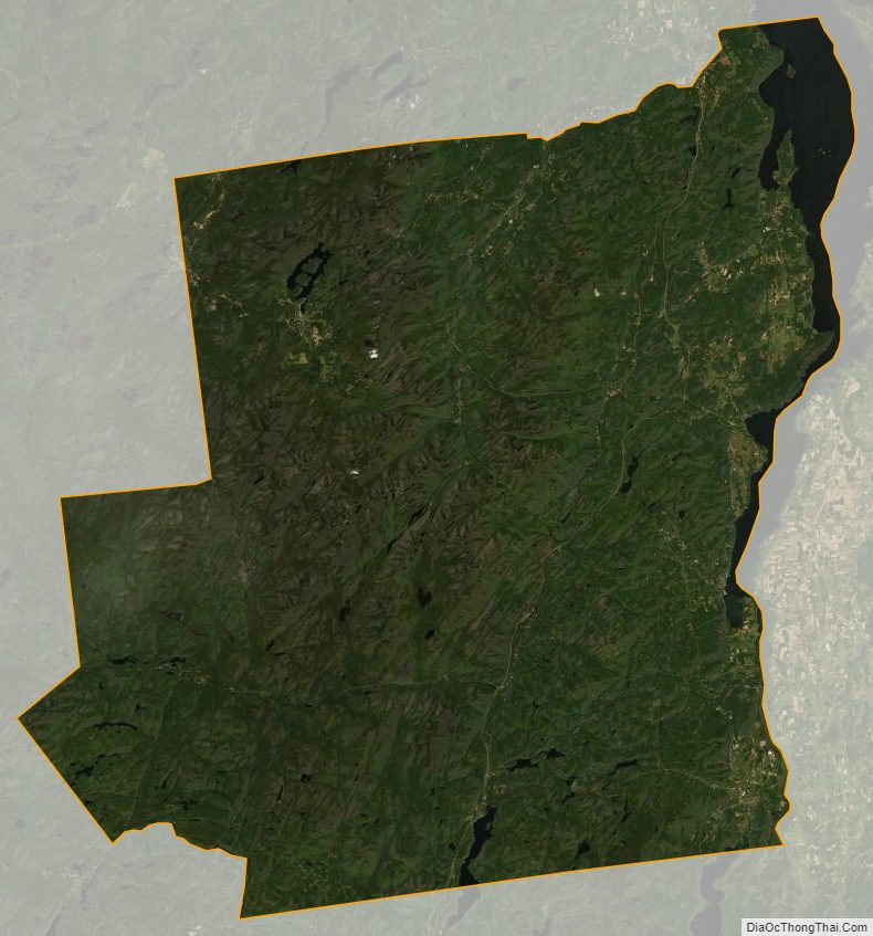 Satellite Map of Essex County, New York