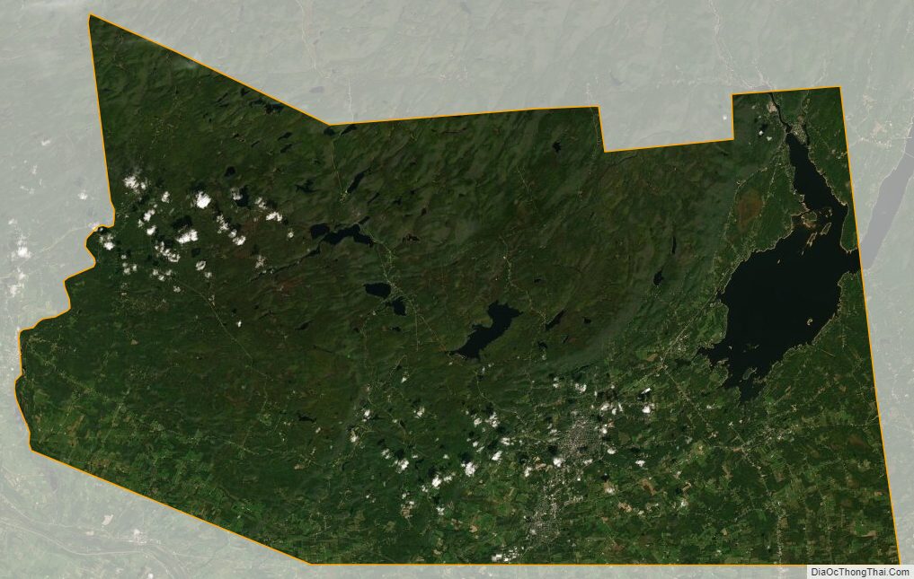 Satellite map of Fulton County, New York