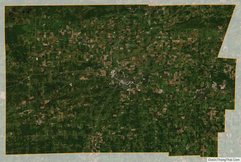 Satellite map of Genesee County, New York