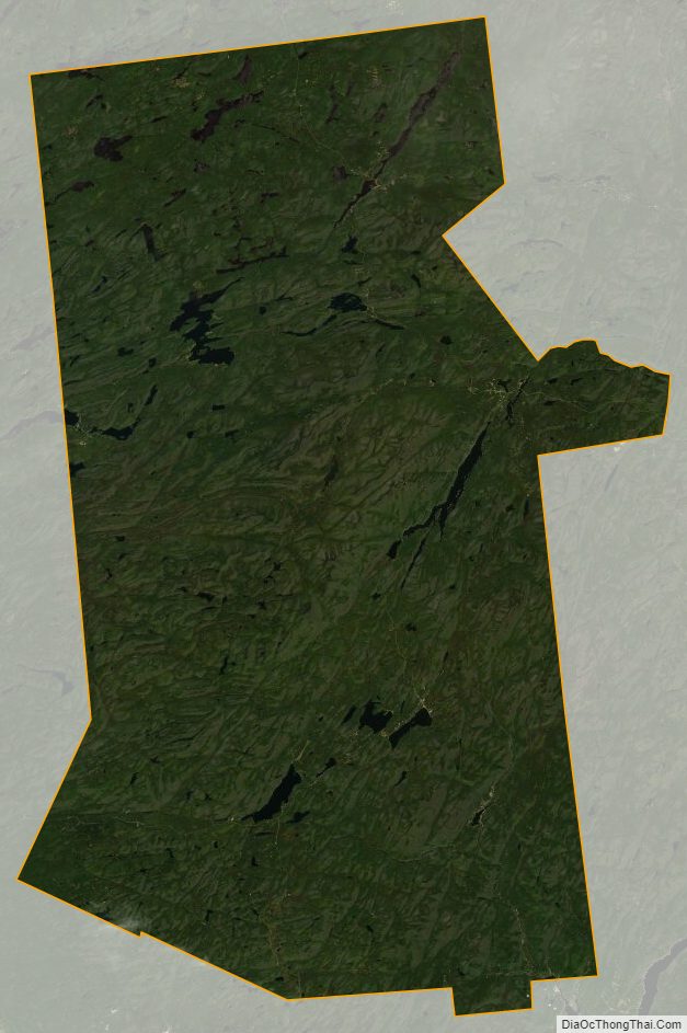 Satellite map of Hamilton County, New York