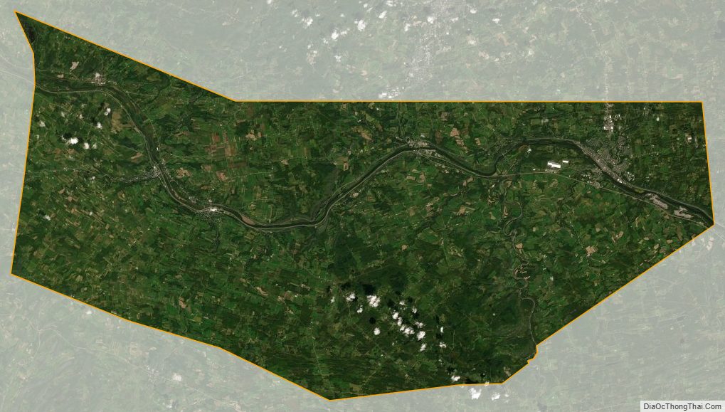 Satellite map of Montgomery County, New York