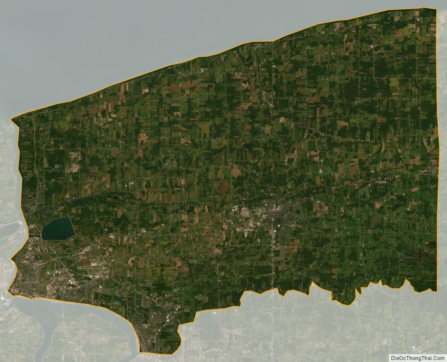 Satellite map of Niagara County, New York