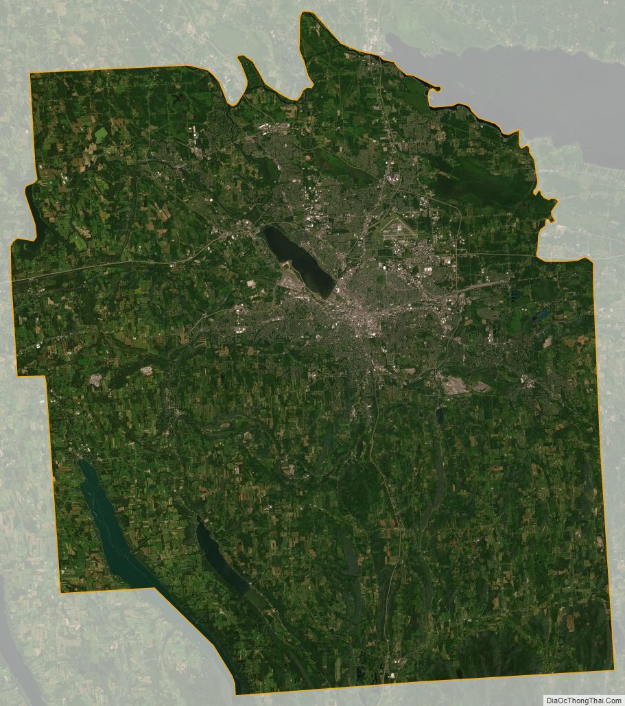 Satellite map of Onondaga County, New York