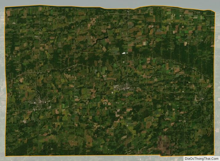 Satellite map of Orleans County, New York