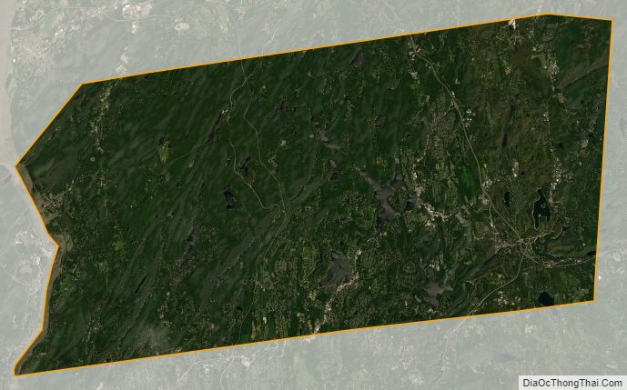 Satellite map of Putnam County, New York