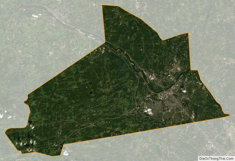 Satellite Map of Schenectady County, New York