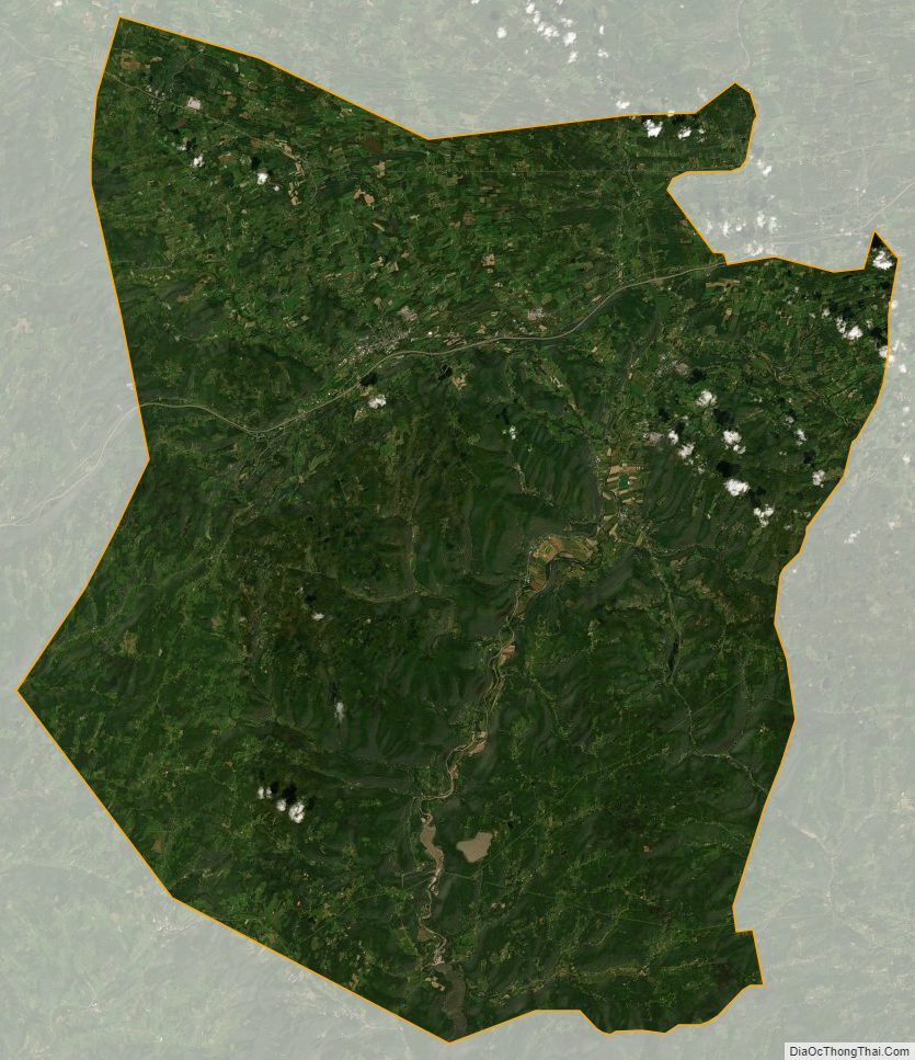 Satellite Map of Schoharie County, New York