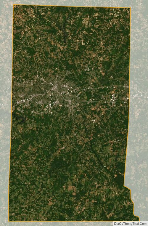 Satellite map of Alamance County, North Carolina