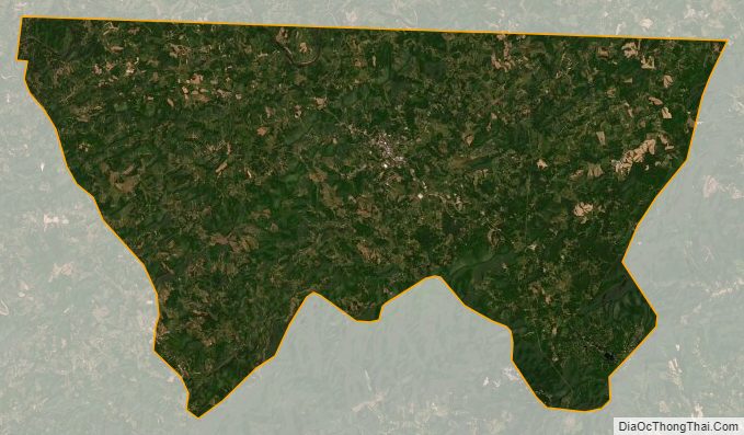 Satellite map of Alleghany County, North Carolina