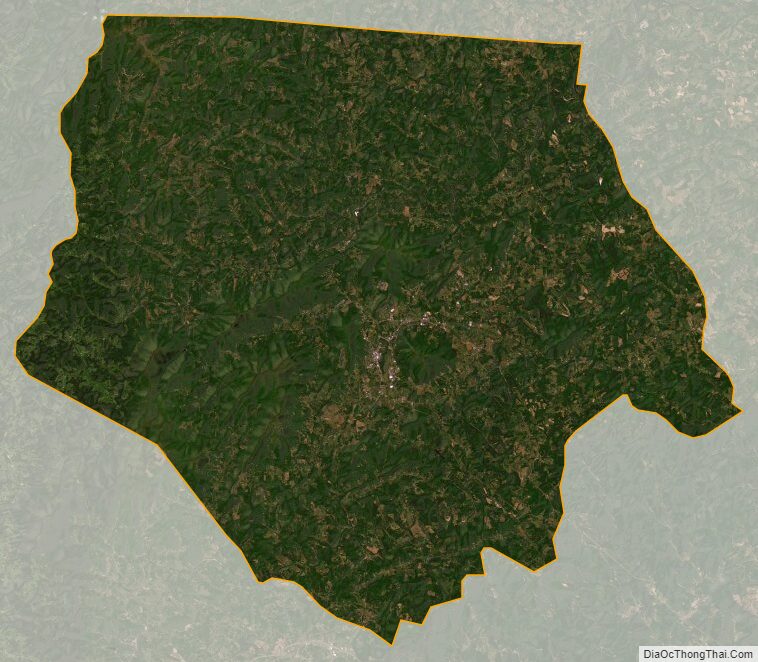 Satellite map of Ashe County, North Carolina