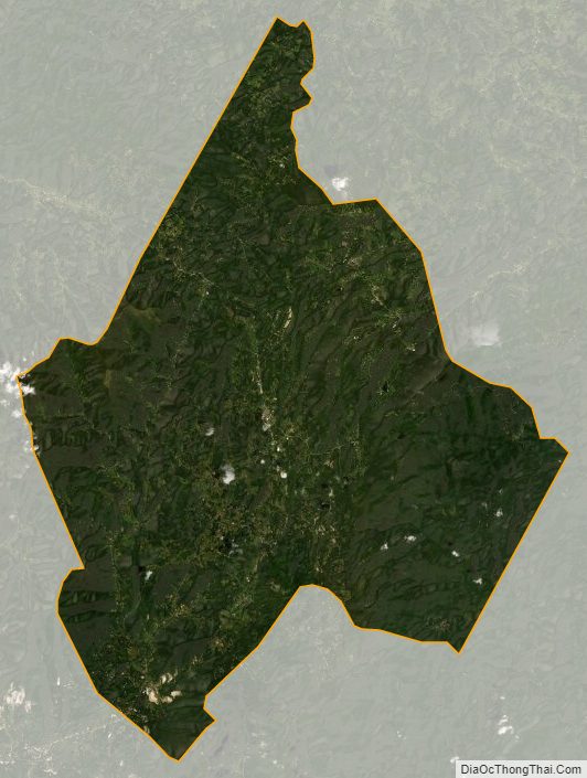 Satellite map of Avery County, North Carolina