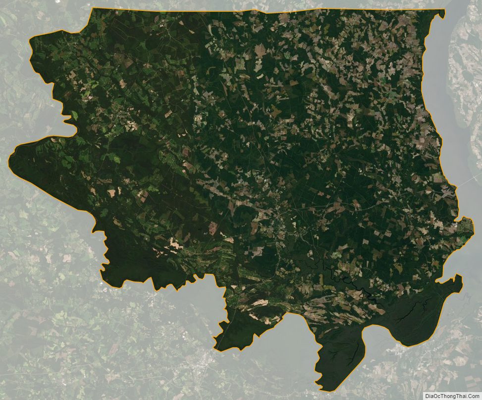 Satellite map of Bertie County, North Carolina