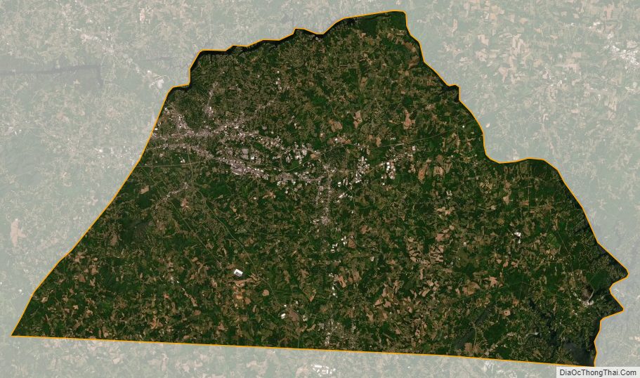 Satellite map of Catawba County, North Carolina