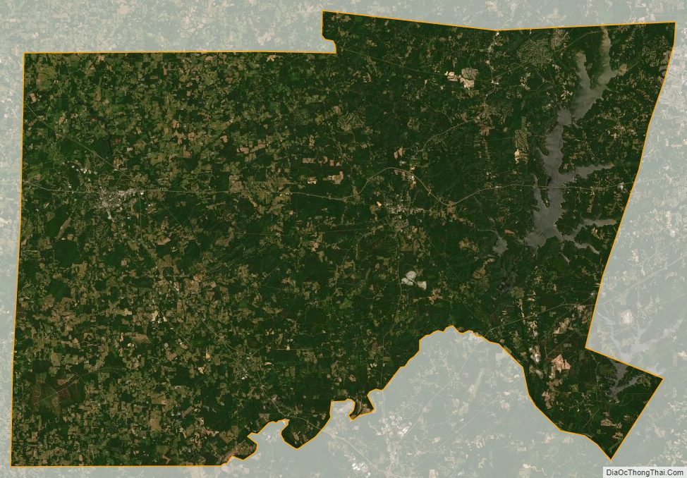 Satellite map of Chatham County, North Carolina