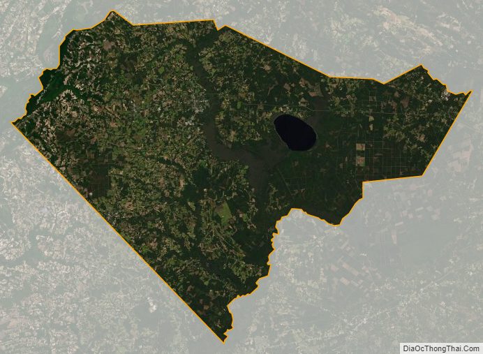 Satellite map of Columbus County, North Carolina