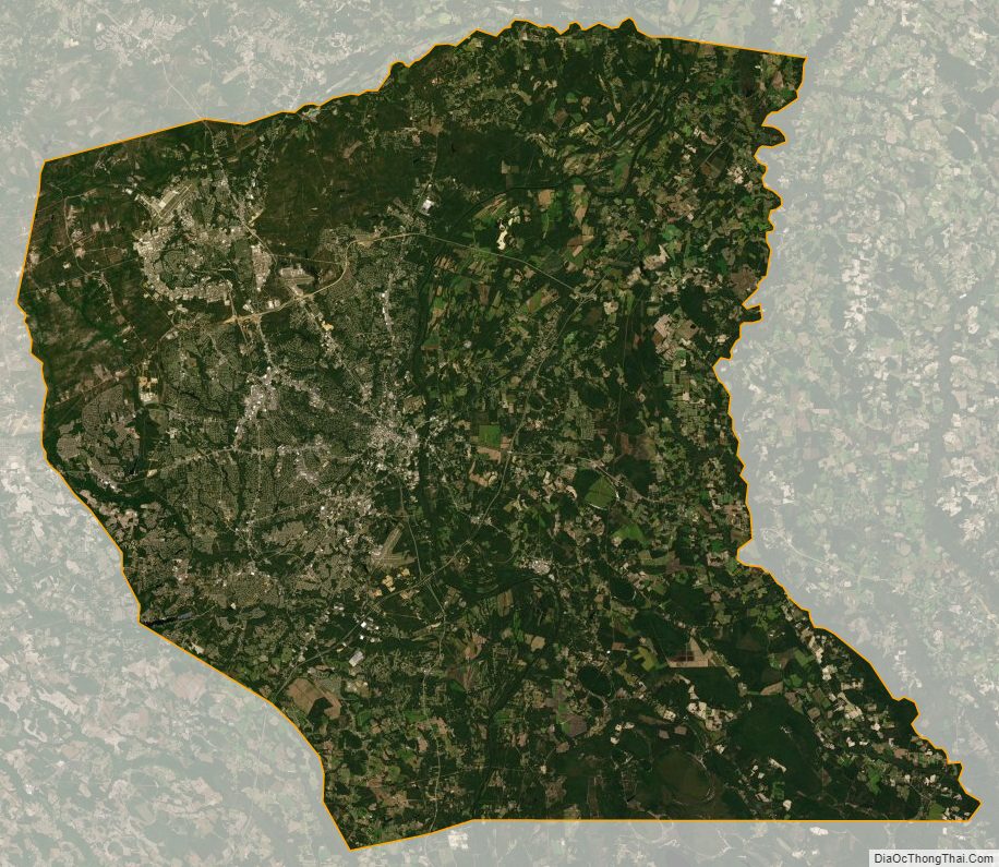 Satellite map of Cumberland County, North Carolina