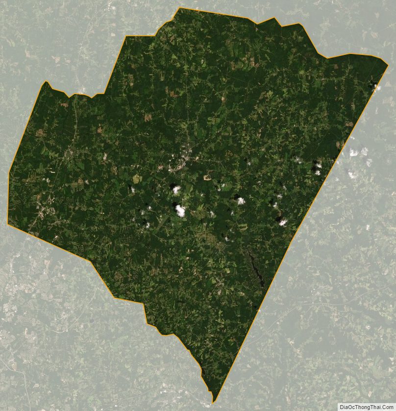 Satellite map of Franklin County, North Carolina