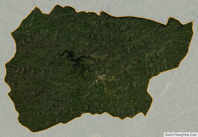 Satellite map of Graham County, North Carolina