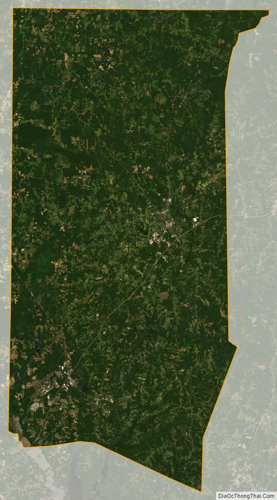 Satellite map of Granville County, North Carolina