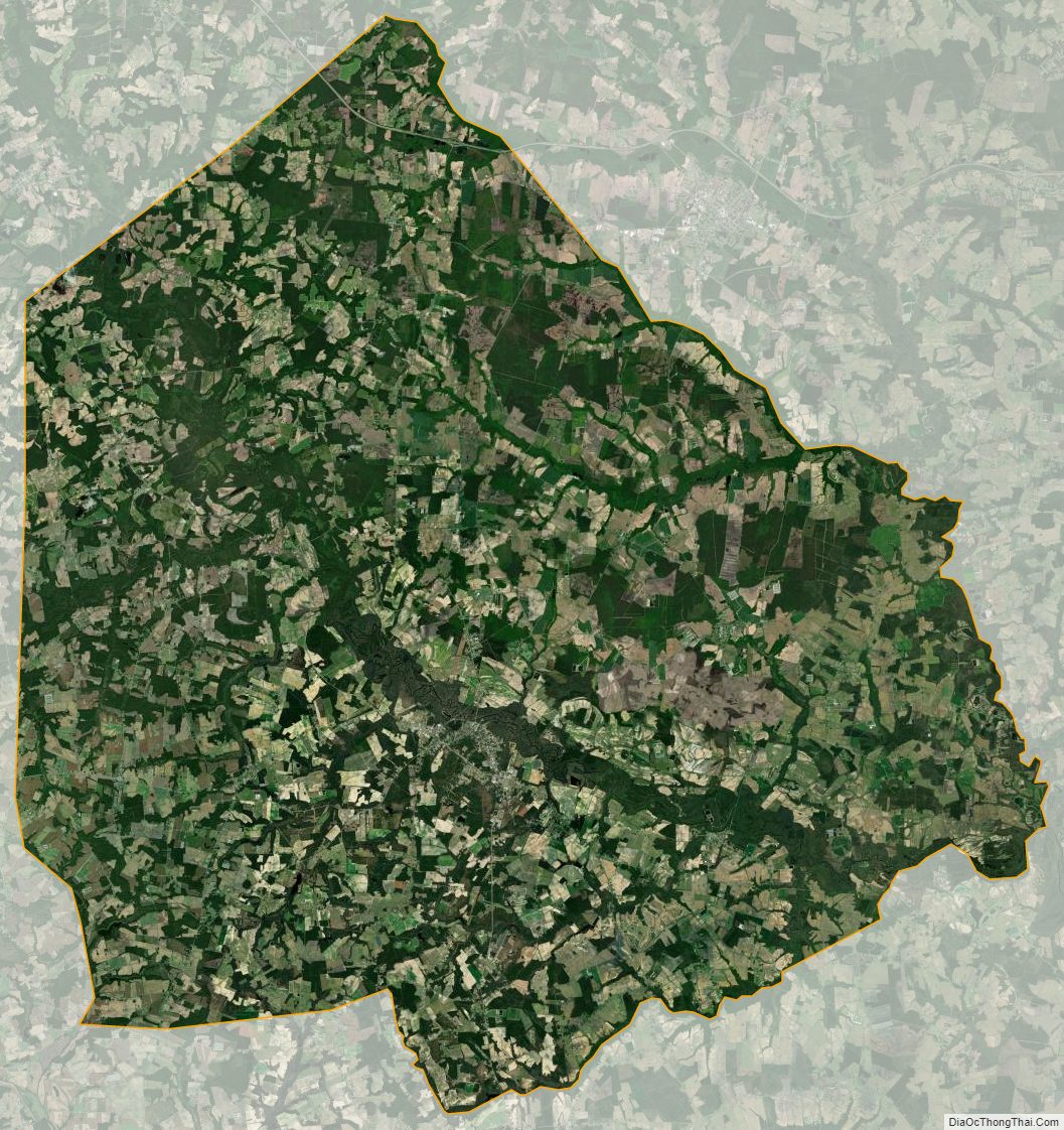 Satellite map of Greene County, North Carolina