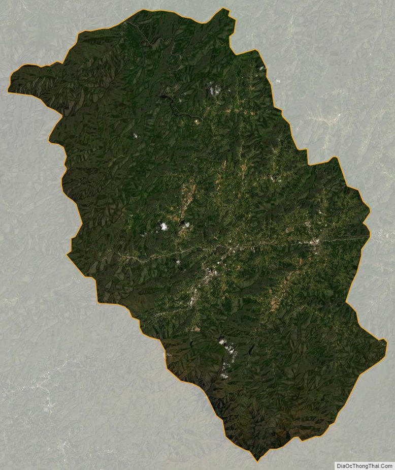 Satellite map of Haywood County, North Carolina