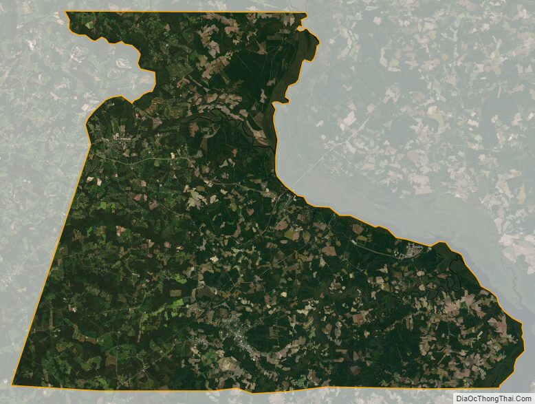 Satellite map of Hertford County, North Carolina