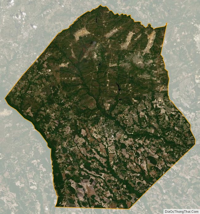 Satellite map of Hoke County, North Carolina