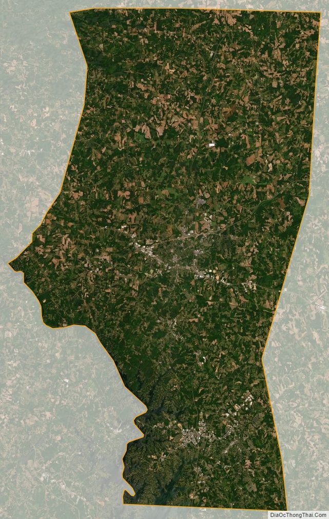 Satellite map of Iredell County, North Carolina