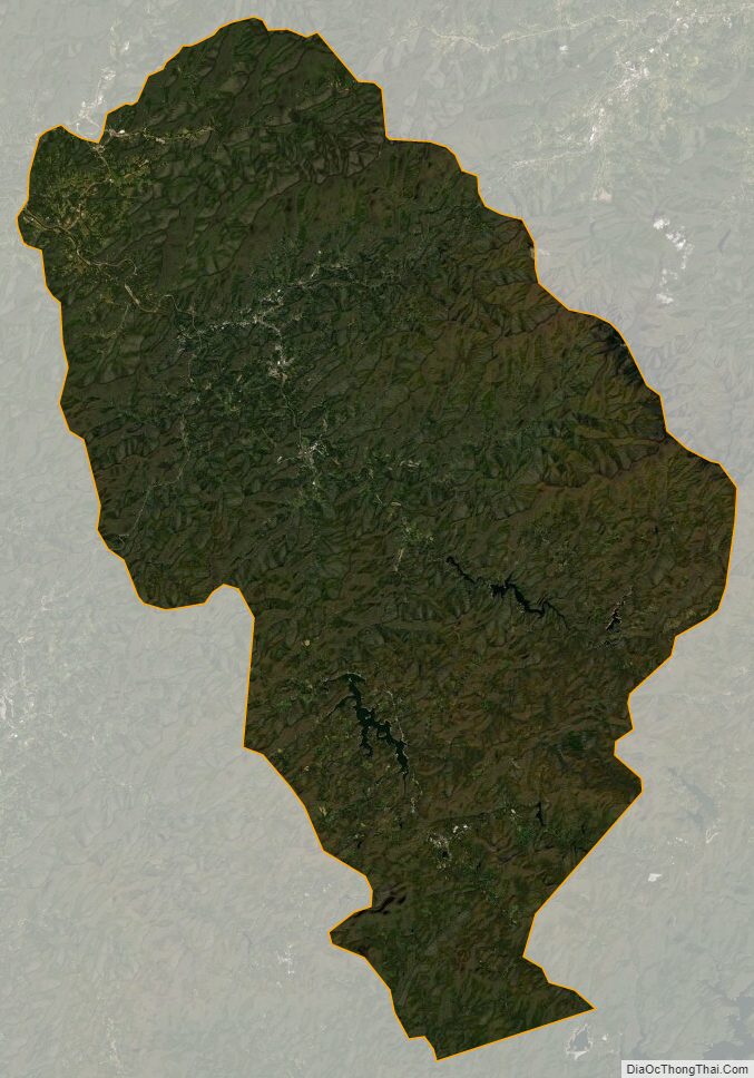 Satellite map of Jackson County, North Carolina