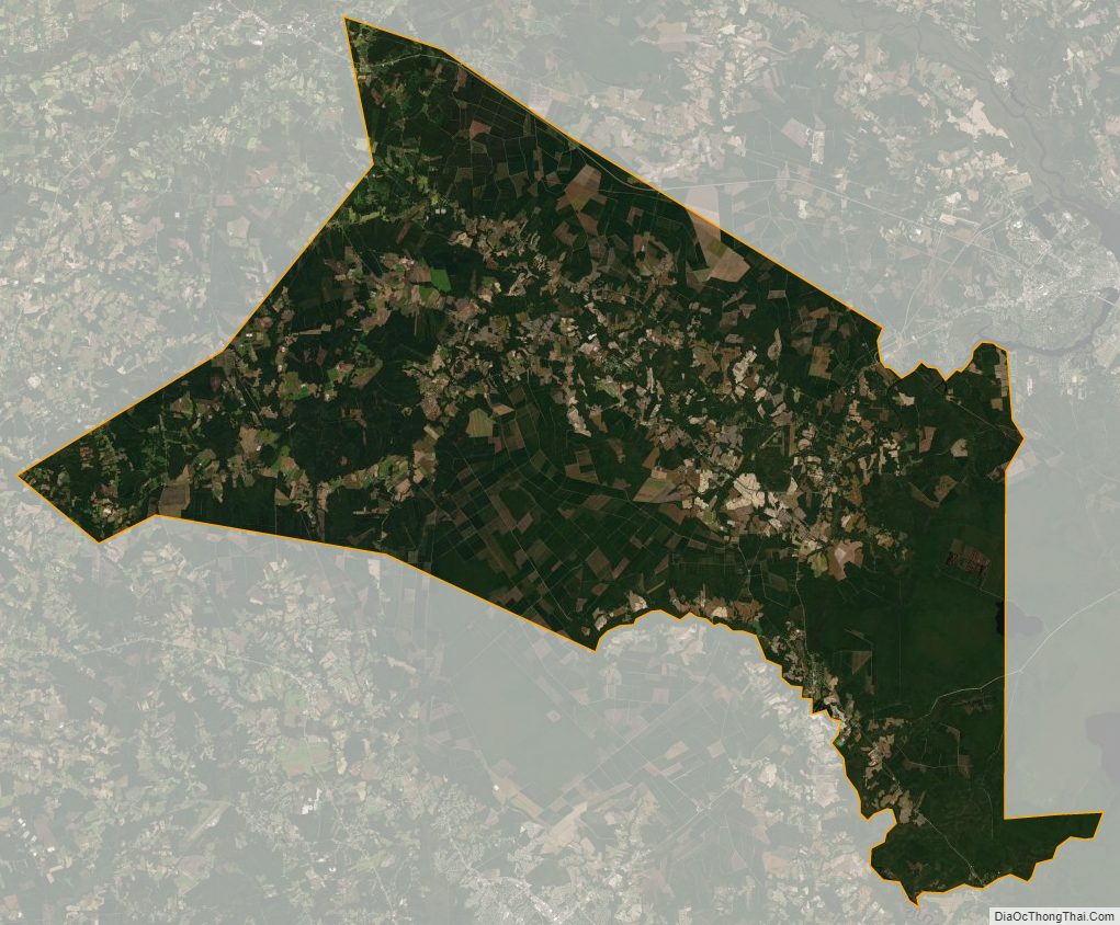 Satellite map of Jones County, North Carolina