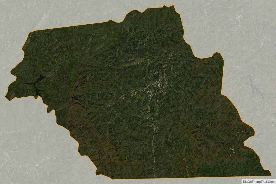 Satellite map of Macon County, North Carolina