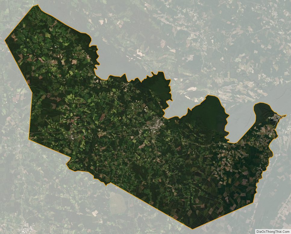 Satellite map of Martin County, North Carolina