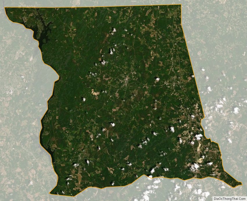 Satellite map of Montgomery County, North Carolina