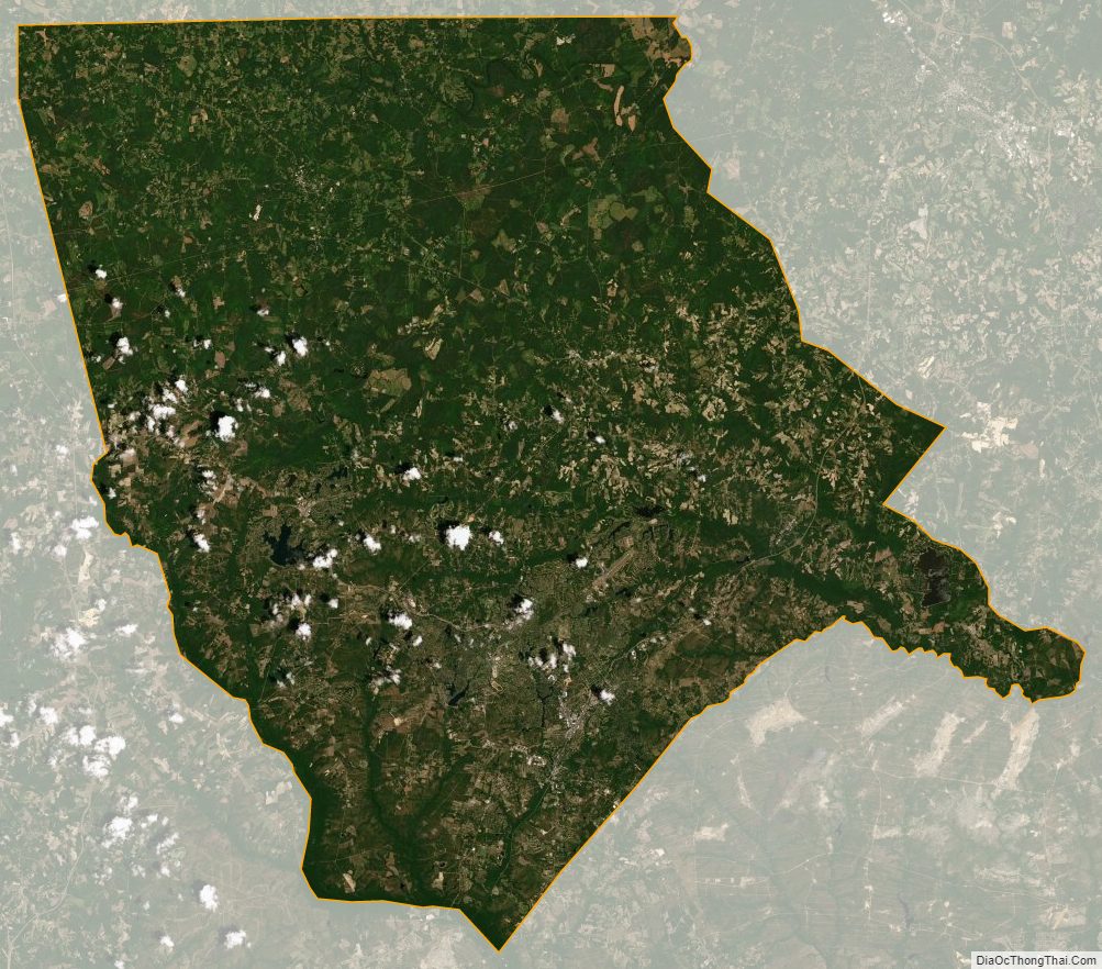 Satellite map of Moore County, North Carolina