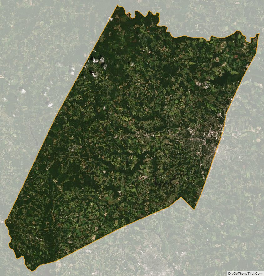 Satellite map of Nash County, North Carolina